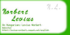 norbert levius business card